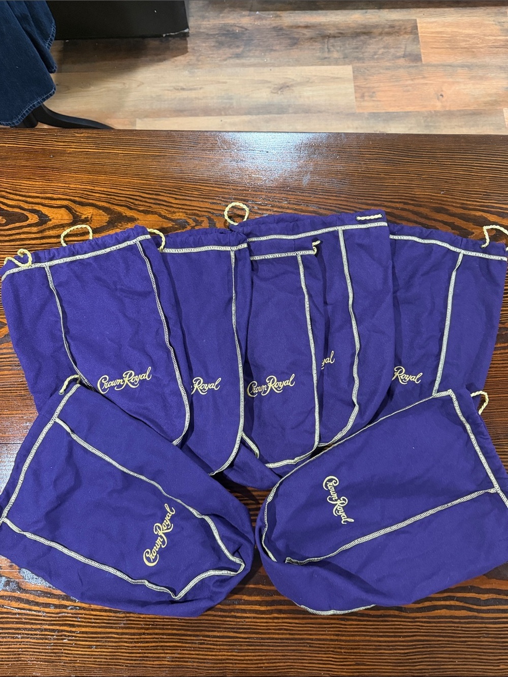 Crown Royal Purple Drawstring Bags - Set